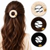 3 Pcs Flat Hair Clips for Women, Soft Non-irritating Round