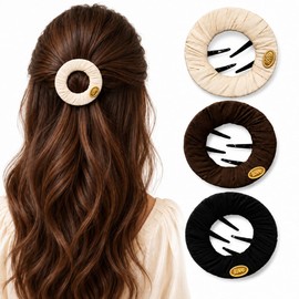 3 Pcs Flat Hair Clips for Women, Soft Non-irritating Round Cloud Hair Clips for Women, Flexible Cozy Claw Clip for Sleeping, Lying Down & Driving