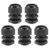 TA-VIGOR 5Pcs NPT3/4 Cable Gland, IP68 Waterproof Adjustable Plastic Nylon