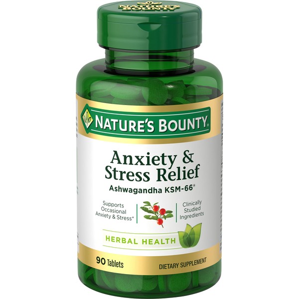 Nature's Bounty Stress Relief, Ashwagandha KSM-66, Supports Occasional Stress Relief,