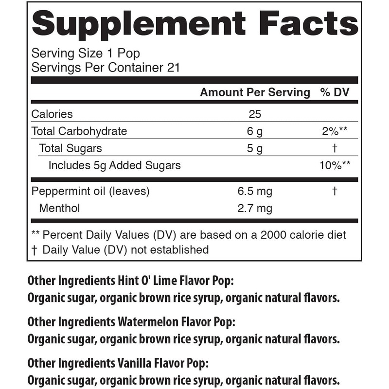 Tummypops Peppermint Variety Pack (Hint 'O Lime, Watermelon, & Vanilla