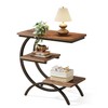 LITTLE TREE End Table, Narrow End Table with 3 Storage