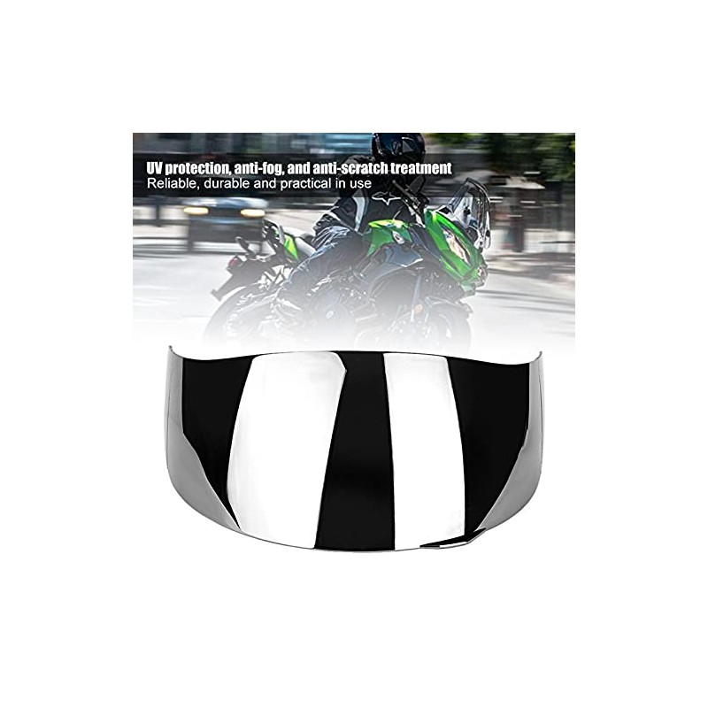 Aramox Silver Plated PC Motorcycle Wind Shield Helmet Lens Visor