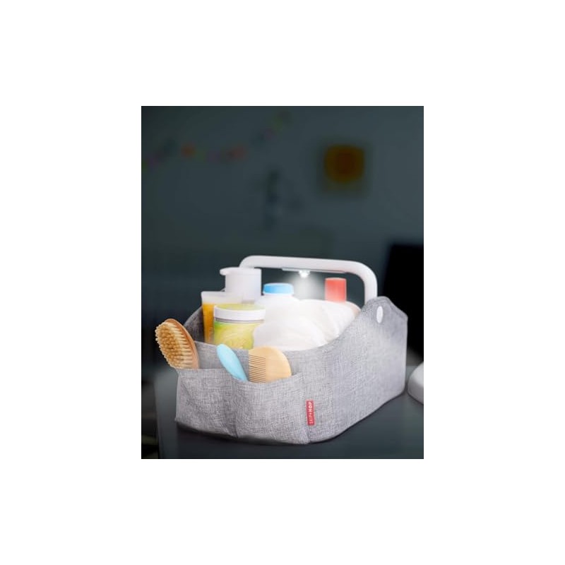 Skip Hop Diaper Caddy Organizer with Touch Sensor Night Light,