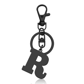 Initial Letter Keychain Monogram Letter Keychain Letter R Alphabet Keyring for Handbag Wallet Purses Backpack Metal Letter Key Ring for Friends Colleague Stainless Steel Letter Pendant Car Keyring