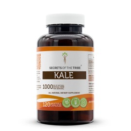 Secrets of the Tribe Kale 120 Capsules, 1000 mg, Wildcrafted Kale (Brassica oleracea VAR. Acephala) Dried Leaf (120 Capsules)