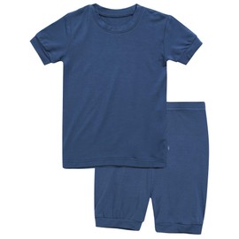 Vaenait Infant Toddler Kids Cooling Short Summer Viscose Pajamas Set Colorful Navy XS