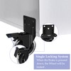 Hirate 3 inch Furniture Casters 360 Degree Brake Caster Wheels,Heavy