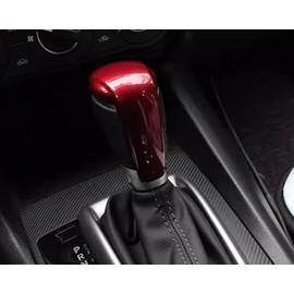 KACEPAR Interior Gear Shift Knob Decorator Cover Trim Red, 2015-2023 Compatible with Mazda 2, 6, 3, CX-3, CX-5 KF, CX-8 CX-9, Gear Shift Knob Cover Trim ABS Shift Head Cap
