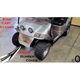 Star ev Classic Golf Cart Highly Polished Aluminum Diamond Plate Bumper Cover