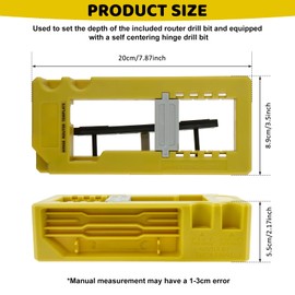 Door Hinges Jig Router Template - Door Lock Installation Kit for Door Hinge 3”-5” Length, Radius 1/4” or 5/8”