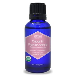 Zongle USDA Certified Organic Frankincense Essential Oil, Safe To Ingest, 1 oz