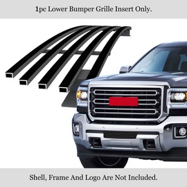 APS Compatible with GMC Sierra 2500 3500 2015-2019 Lower Bumper Black Billet Front Grill Grille Insert G66326H