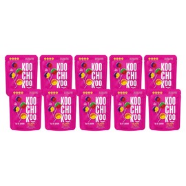Koochikoo Sugar Free Lollipops Pouch, Assorted Fruit Flavors, No Sugar Added, Gluten Free, Certified Vegan (5.1 oz, Pack of 10)