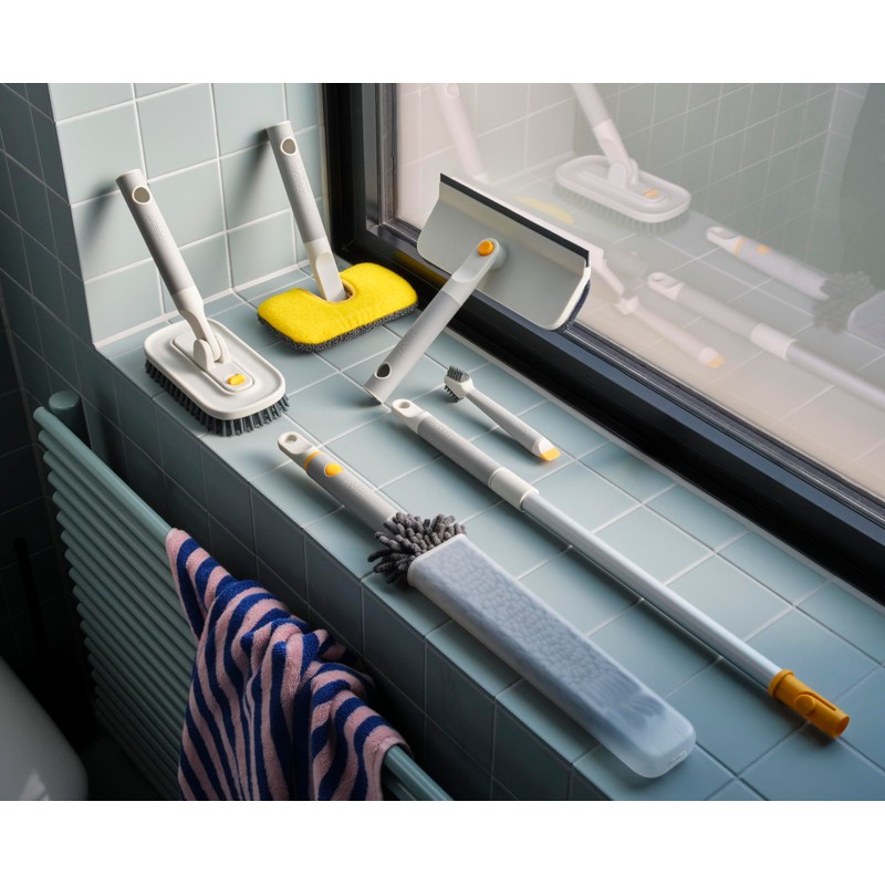 Joseph Joseph CleanTech 6-Piece Cleaning Set with Extension Handle, Includes: