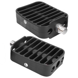1Pair Plastic Canoeing Kayak Marine Boating Foot Braces Pedal Plate Accessories Black