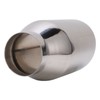 Single Outlet Exhaust Tip Silver Stainless Steel Beveled Mouth Straight