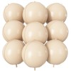 Cream Round Foil Balloons 9 pcs,Apricot Beige Giant 4D Round