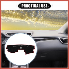 ACROPIX Car Dashboard Cover Mat Compatible for Kia Sorento 2010-2016, Protective Polyester Red Center Console Interior Trim Dash Board Mat Car Parts