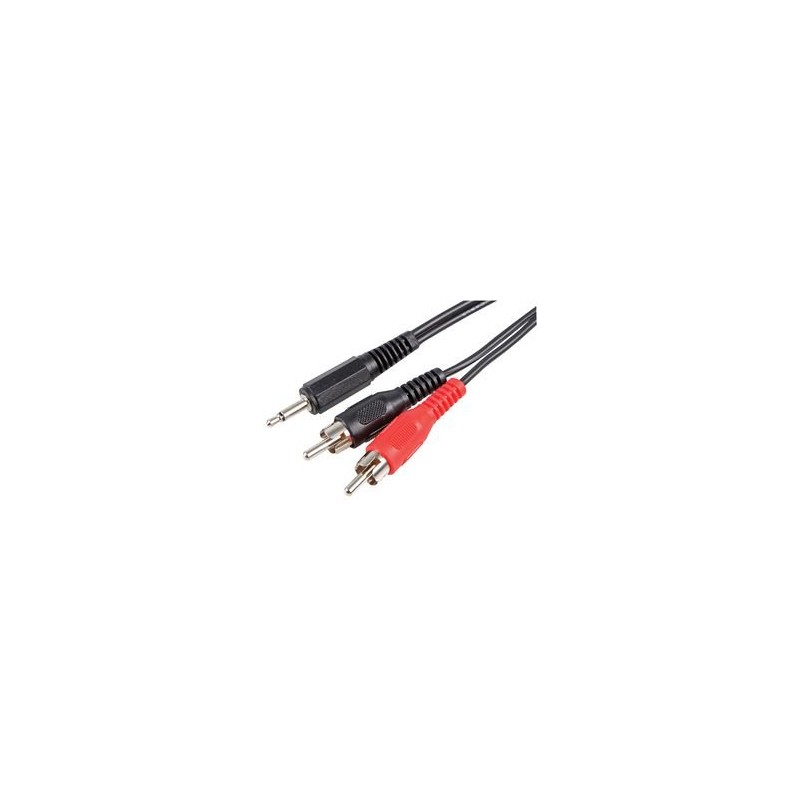 Mono 3.5mm Jack Plug to 2 x Phono PL -