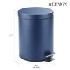 mDesign Pedal Bin — Metal Waste Bin with Pedal, Lid