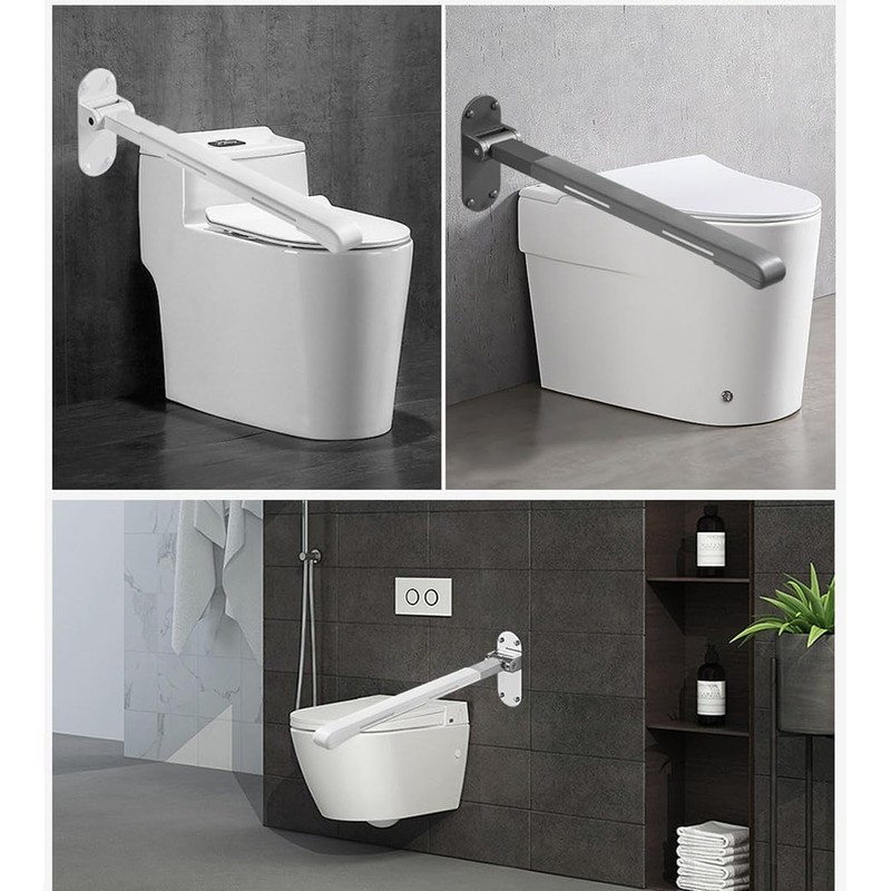 WWWHZGYS Toilet Grab Bars,Flip up Grab Bars for Bathroom,Folding Grab