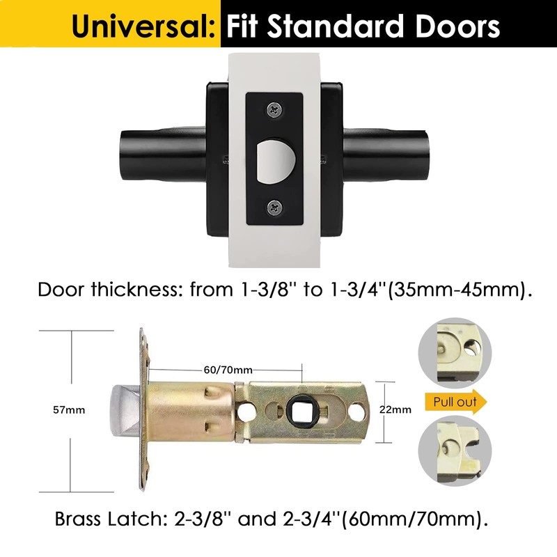 HISAFE Keyed Entry Door Lever with Lock, Heavy Duty Solid