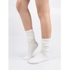 Women's Fall Winter Slouch Knit Socks (Basic Cotton Knit_Rib_4Pair)