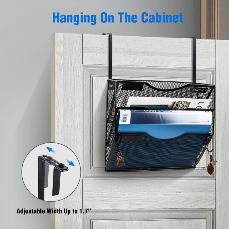Wall File Organizer, 3 Tire Hanging File Folder Mail Organizer,