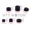 HTTMT MT247-003-BK Black Bolts Toppers Caps Compatible with 1991-2012 Harley