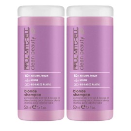 Paul Mitchell  Clean Beauty Blonde Shampoo Mini Bottles 50ml 1.7fl Oz (2 Pack)￼