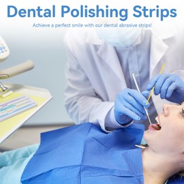 60pcs Dental Sanding Strips, 4 x 150 mm 4 Types Coarse and Fine Sanding and Sanding Tooth Sandpaper Oral Care for Teeth Whitening, Cleaning Tartar Remover