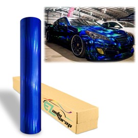 4"x8" (10cmx20cm) Sample Blue Holographic Rainbow Neo Chrome Vinyl Wrap Sticker Decal Film Sheet Free Tool Kit