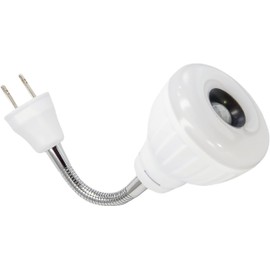 MaxFagell LED Motion-Activated Sensor Dusk to Dawn PIR Night Light Plug-in Wall AC Outlet Directional Flexible Indoor Stair Closet Cabinet Garage Basement 5W 3000K