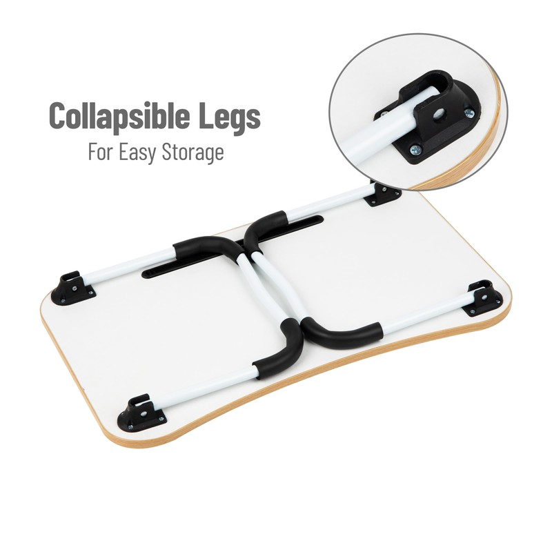 Mind Reader Lap Desk Laptop Stand, Bed Tray, Folding Legs,