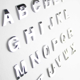 2.75 Inch Adhesive House Numbers, Mailbox numbers, Street Door Numbers, Self-stick Address Signs for Apartments, Double Silver Letter P