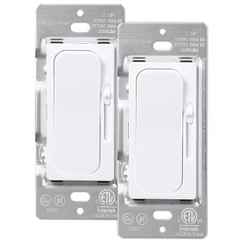 TORCHSTAR 0-10V LED Dimmer Switch, Single-Pole or 3-Way Light Switch, 120-277V for Dimmable LED Panel Light Linear Light, ETL Listed, Pack of 2
