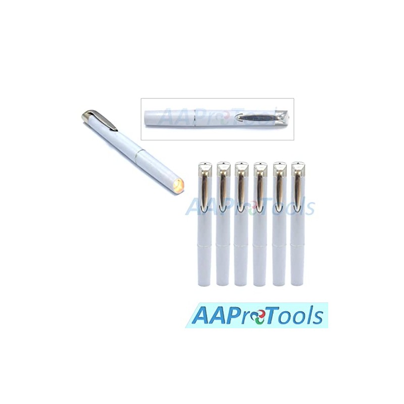 AAProTools Reusable Penlights for Medic or Personal Use, White, 6