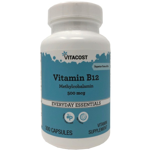 Vitacost Vitamin B-12 Methylcobalamin - 500 mcg - 300 Capsules