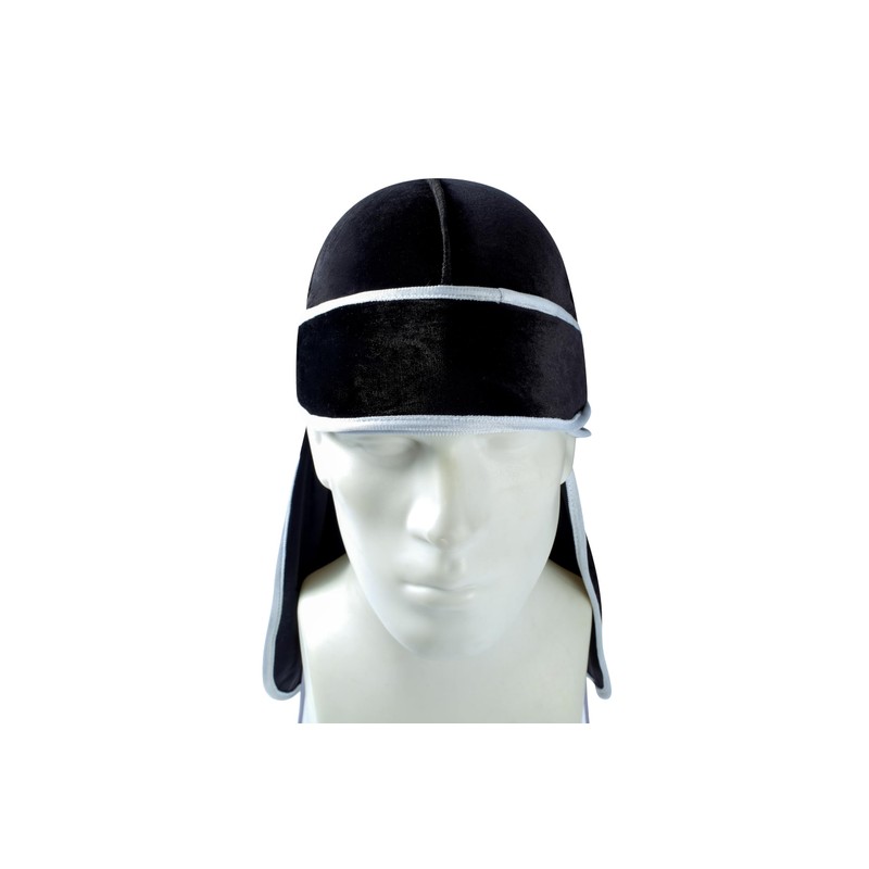 Durag with White Border Silky Velvet Durag Premium Quality Durags