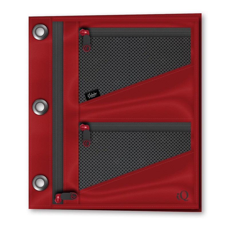 iScholar Jumbo Expandable Pencil Pouch, 3 Pockets, Color Will Vary