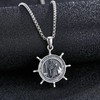 DAYLINLOVE Saint Brendan Necklace S925 Sterling Silver Saint Brendan Coin