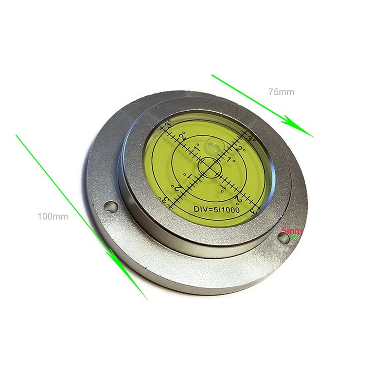 4" High Accuracy Aluminium Housing Big Bullseye Level Bubble Spirit