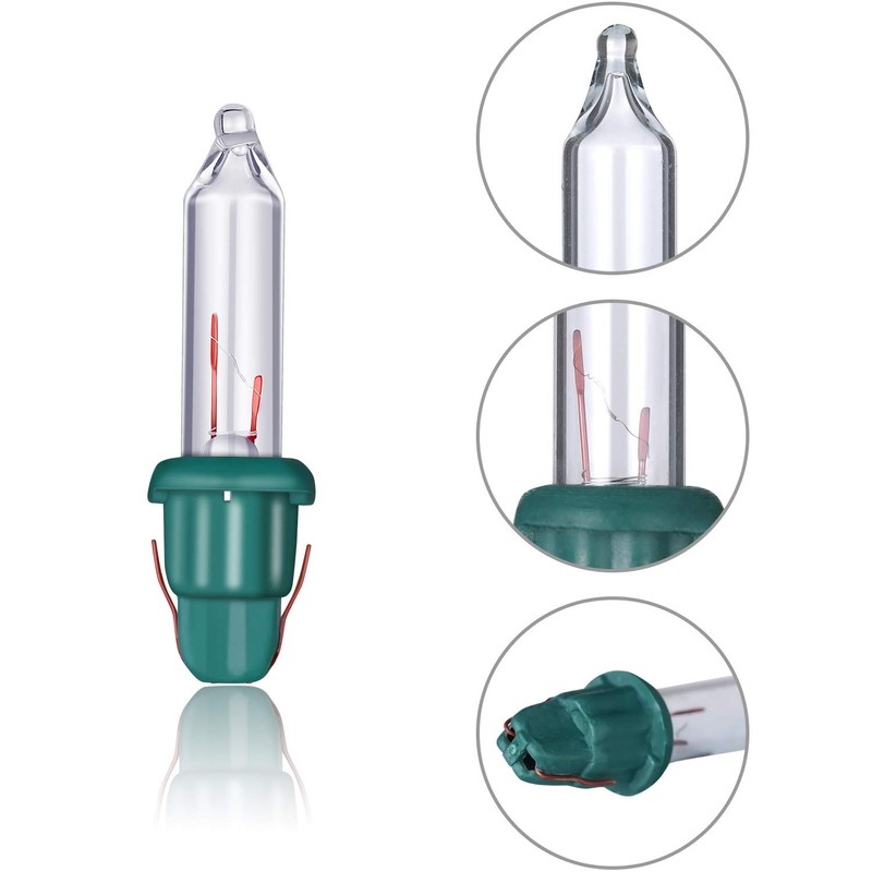 Mudder 50 Pcs Replacement Mini Light Bulbs Christmas Tree 2.5