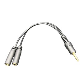 DragonTrading 3.5mm Headphone Splitter Jack Male to 2 Dual Female Cable lead audio Y-SPLITTER Gold Plated