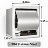304 Stainless Steel Toilet Paper Holder – Waterproof Black Wall-Mounted