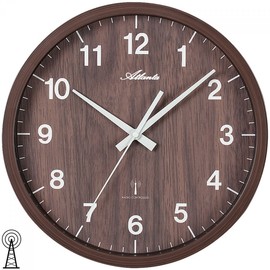 Atlanta Uhren 4438/20 Funk wall clock 300mm Nussbaum