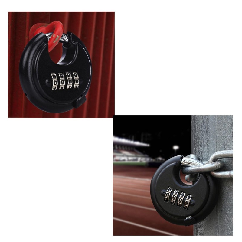 2PCS Heavy Duty Combination Padlock, Waterproof Padlocks Outdoor Stainless Steel
