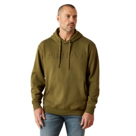 ARIAT Embossed Logo Hoodie, Winter Moss, X-Large
