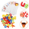 FELTECHELECTR 1 Set Alphabet Spelling Game of Wooden Puzzle Letter